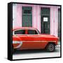 Cuba Fuerte Collection SQ - Bel Air Classic Red Car-Philippe Hugonnard-Framed Stretched Canvas