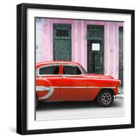 Cuba Fuerte Collection SQ - Bel Air Classic Red Car-Philippe Hugonnard-Framed Photographic Print