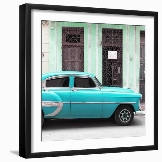 Cuba Fuerte Collection SQ - Bel Air Classic Turquoise Car-Philippe Hugonnard-Framed Photographic Print