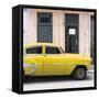 Cuba Fuerte Collection SQ - Bel Air Classic Yellow Car-Philippe Hugonnard-Framed Stretched Canvas