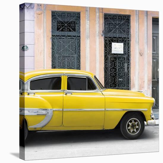 Cuba Fuerte Collection SQ - Bel Air Classic Yellow Car-Philippe Hugonnard-Stretched Canvas