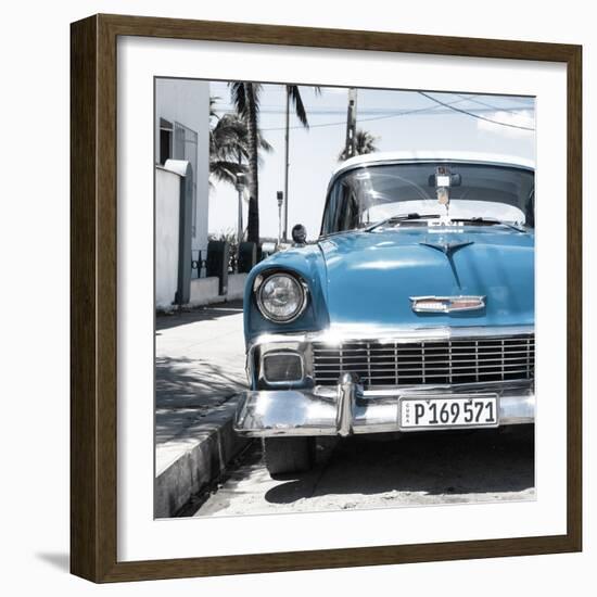 Cuba Fuerte Collection SQ - Blue Chevy-Philippe Hugonnard-Framed Photographic Print