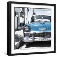 Cuba Fuerte Collection SQ - Blue Chevy-Philippe Hugonnard-Framed Photographic Print