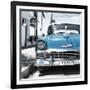 Cuba Fuerte Collection SQ - Blue Chevy-Philippe Hugonnard-Framed Photographic Print