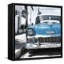 Cuba Fuerte Collection SQ - Blue Chevy-Philippe Hugonnard-Framed Stretched Canvas