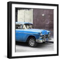 Cuba Fuerte Collection SQ - Blue Chevy-Philippe Hugonnard-Framed Photographic Print