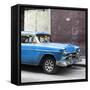 Cuba Fuerte Collection SQ - Blue Chevy-Philippe Hugonnard-Framed Stretched Canvas