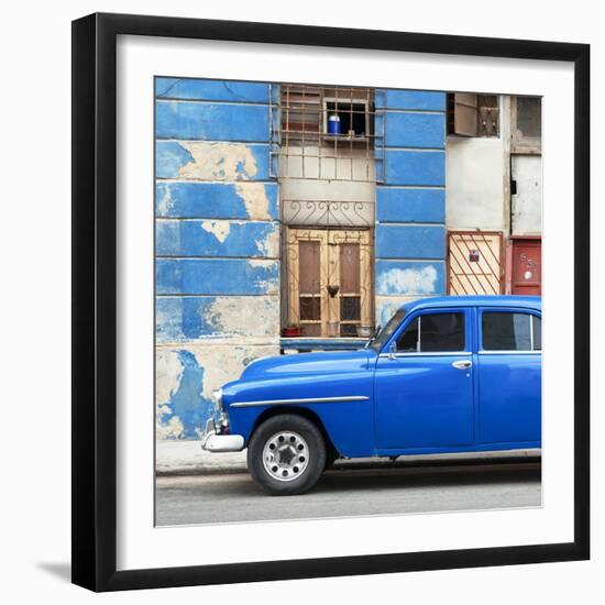 Cuba Fuerte Collection SQ - Blue Classic American Car-Philippe Hugonnard-Framed Photographic Print