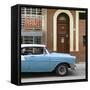Cuba Fuerte Collection SQ - Blue Classic Car in Havana-Philippe Hugonnard-Framed Stretched Canvas