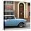 Cuba Fuerte Collection SQ - Blue Classic Car in Havana-Philippe Hugonnard-Stretched Canvas