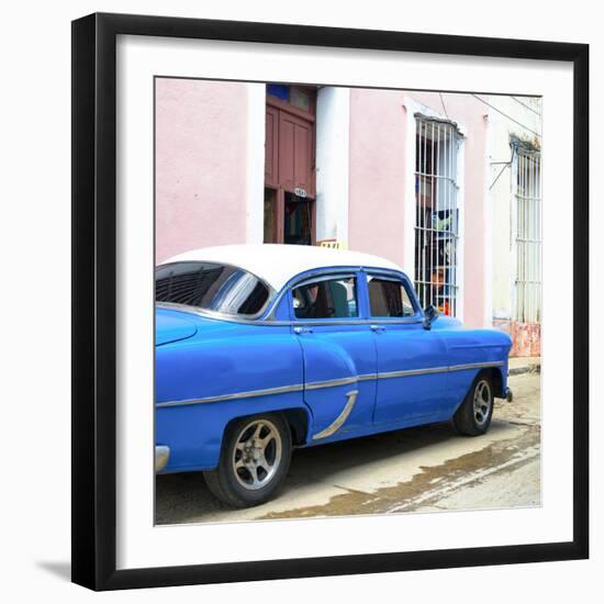 Cuba Fuerte Collection SQ - Blue Cuban Taxi-Philippe Hugonnard-Framed Photographic Print