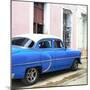 Cuba Fuerte Collection SQ - Blue Cuban Taxi-Philippe Hugonnard-Mounted Photographic Print