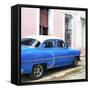 Cuba Fuerte Collection SQ - Blue Cuban Taxi-Philippe Hugonnard-Framed Stretched Canvas