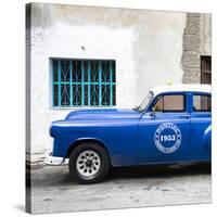 Cuba Fuerte Collection SQ - Blue Pontiac 1953 Original Classic Car-Philippe Hugonnard-Stretched Canvas