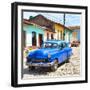 Cuba Fuerte Collection SQ - Blue Taxi in Trinidad-Philippe Hugonnard-Framed Photographic Print