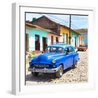 Cuba Fuerte Collection SQ - Blue Taxi in Trinidad-Philippe Hugonnard-Framed Photographic Print