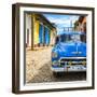 Cuba Fuerte Collection SQ - Blue Taxi in Trinidad-Philippe Hugonnard-Framed Photographic Print