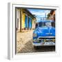 Cuba Fuerte Collection SQ - Blue Taxi in Trinidad-Philippe Hugonnard-Framed Photographic Print