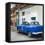 Cuba Fuerte Collection SQ - Blue Taxi Pontiac 1953-Philippe Hugonnard-Framed Stretched Canvas