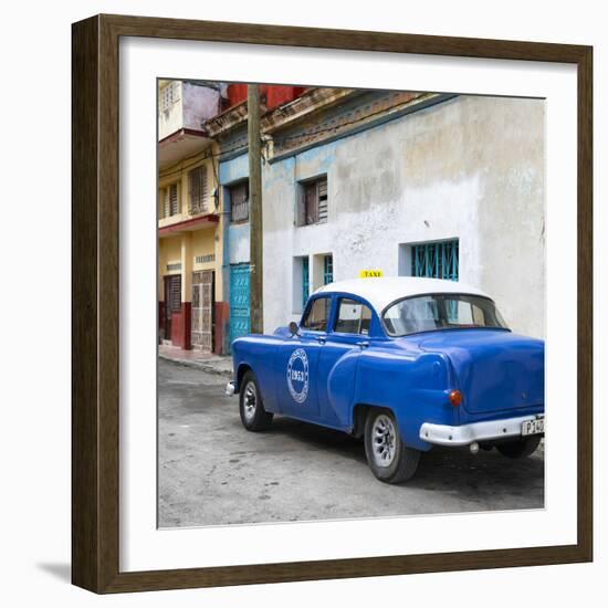 Cuba Fuerte Collection SQ - Blue Taxi Pontiac 1953-Philippe Hugonnard-Framed Photographic Print