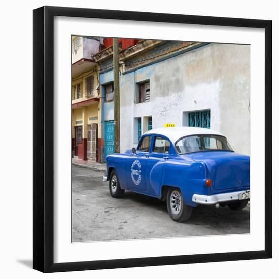 Cuba Fuerte Collection SQ - Blue Taxi Pontiac 1953-Philippe Hugonnard-Framed Photographic Print