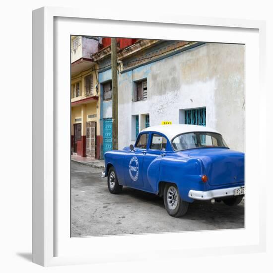 Cuba Fuerte Collection SQ - Blue Taxi Pontiac 1953-Philippe Hugonnard-Framed Photographic Print