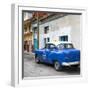 Cuba Fuerte Collection SQ - Blue Taxi Pontiac 1953-Philippe Hugonnard-Framed Photographic Print