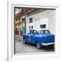 Cuba Fuerte Collection SQ - Blue Taxi Pontiac 1953-Philippe Hugonnard-Framed Photographic Print