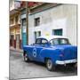 Cuba Fuerte Collection SQ - Blue Taxi Pontiac 1953-Philippe Hugonnard-Mounted Photographic Print