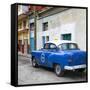 Cuba Fuerte Collection SQ - Blue Taxi Pontiac 1953-Philippe Hugonnard-Framed Stretched Canvas