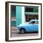 Cuba Fuerte Collection SQ - Blue Taxi-Philippe Hugonnard-Framed Photographic Print