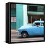 Cuba Fuerte Collection SQ - Blue Taxi-Philippe Hugonnard-Framed Stretched Canvas