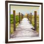 Cuba Fuerte Collection SQ - Boardwalk on the Beach at Sunset-Philippe Hugonnard-Framed Photographic Print