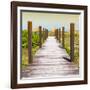 Cuba Fuerte Collection SQ - Boardwalk on the Beach at Sunset-Philippe Hugonnard-Framed Photographic Print