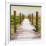 Cuba Fuerte Collection SQ - Boardwalk on the Beach at Sunset-Philippe Hugonnard-Framed Photographic Print