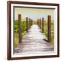 Cuba Fuerte Collection SQ - Boardwalk on the Beach at Sunset-Philippe Hugonnard-Framed Photographic Print