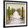 Cuba Fuerte Collection SQ - Boardwalk on the Beach at Sunset-Philippe Hugonnard-Framed Photographic Print