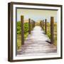 Cuba Fuerte Collection SQ - Boardwalk on the Beach at Sunset-Philippe Hugonnard-Framed Photographic Print