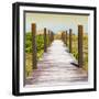 Cuba Fuerte Collection SQ - Boardwalk on the Beach at Sunset-Philippe Hugonnard-Framed Photographic Print