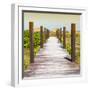 Cuba Fuerte Collection SQ - Boardwalk on the Beach at Sunset-Philippe Hugonnard-Framed Photographic Print