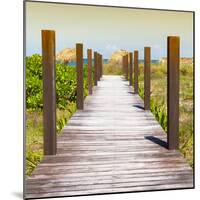 Cuba Fuerte Collection SQ - Boardwalk on the Beach at Sunset-Philippe Hugonnard-Mounted Photographic Print