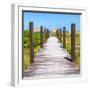 Cuba Fuerte Collection SQ - Boardwalk on the Beach-Philippe Hugonnard-Framed Photographic Print