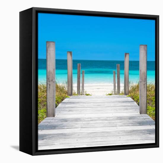 Cuba Fuerte Collection SQ - Boardwalk on the Beach-Philippe Hugonnard-Framed Stretched Canvas