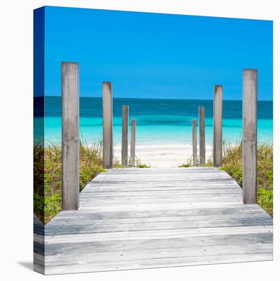 Cuba Fuerte Collection SQ - Boardwalk on the Beach-Philippe Hugonnard-Stretched Canvas