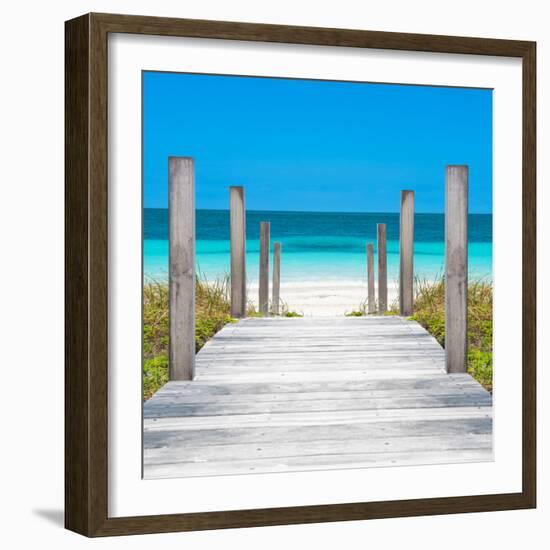 Cuba Fuerte Collection SQ - Boardwalk on the Beach-Philippe Hugonnard-Framed Photographic Print