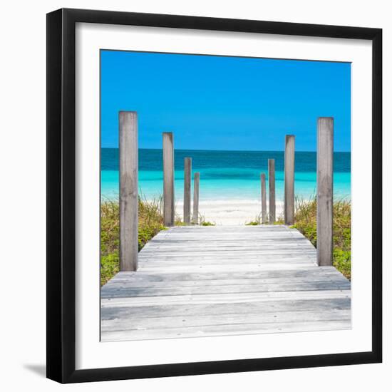 Cuba Fuerte Collection SQ - Boardwalk on the Beach-Philippe Hugonnard-Framed Photographic Print