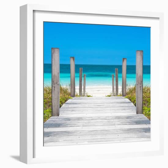 Cuba Fuerte Collection SQ - Boardwalk on the Beach-Philippe Hugonnard-Framed Photographic Print