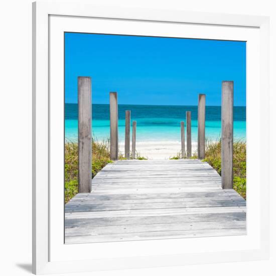 Cuba Fuerte Collection SQ - Boardwalk on the Beach-Philippe Hugonnard-Framed Photographic Print