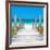 Cuba Fuerte Collection SQ - Boardwalk on the Beach-Philippe Hugonnard-Framed Photographic Print