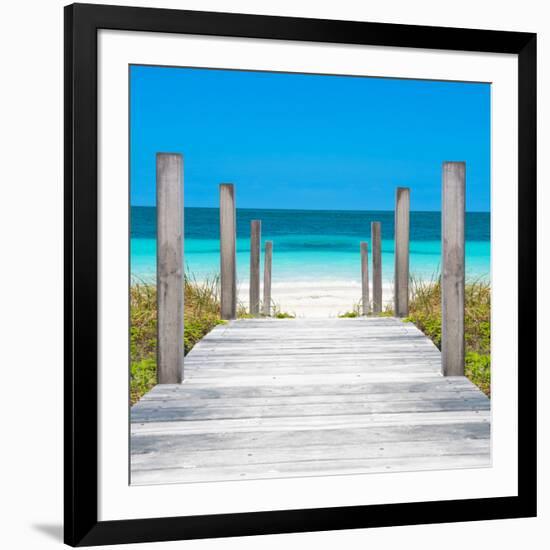 Cuba Fuerte Collection SQ - Boardwalk on the Beach-Philippe Hugonnard-Framed Photographic Print